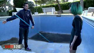 Emo teen kun verda hararo profunda fucked kaj cum sur vizaĝo